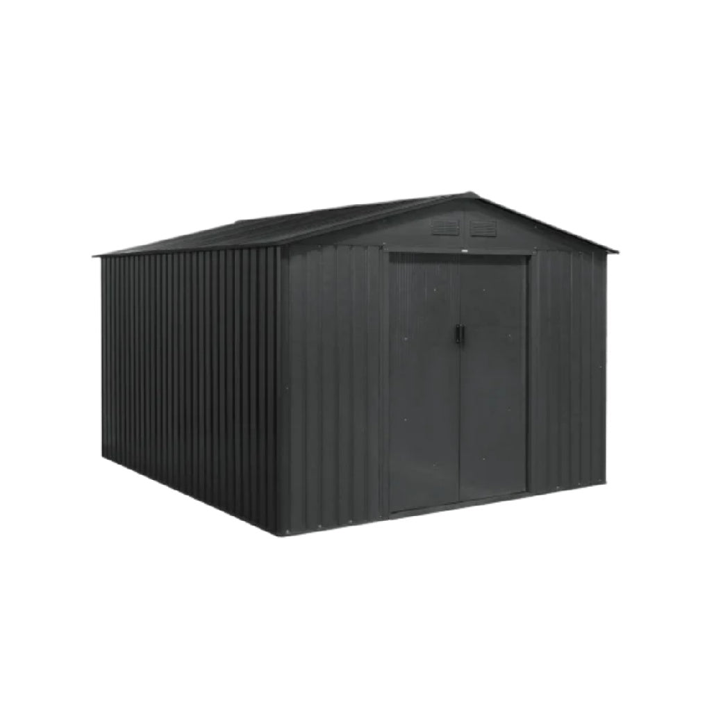 金属製の庭用収納小屋 - 屋外での工具や設備保管に使用 - スチール材 - 200 x 150 x 160